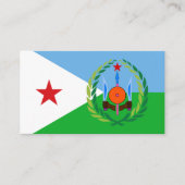 Dschibutische Flagge und Wappen, Flagge Dschibutis Visitenkarte (Vorderseite)