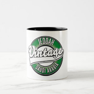 Dschidda Saudi-Arabien Logo Zweifarbige Tasse