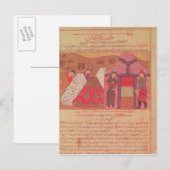 Dschingis Khan außerhalb seines Zeltes Postkarte (Vorne/Hinten)