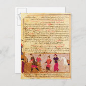 Dschingis Khan und seine Söhne von Rashid al-Din Postkarte (Vorne/Hinten)