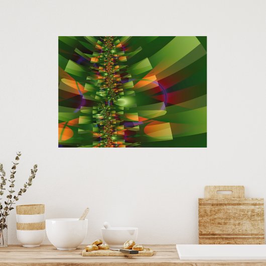 Dschungel 2 Abstrakt Art Poster (Küche)