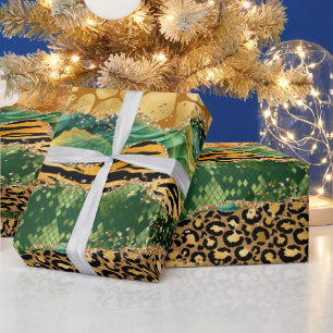 Dschungel-Achat Wild Glam Texturmuster Geschenkpapier