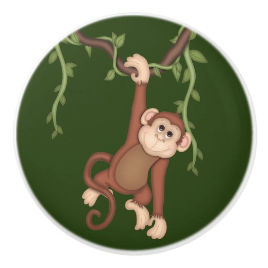 Dschungel-Affe-Aufbereiter-Fach-Griff-Zug Keramikknauf (Vorderseite)