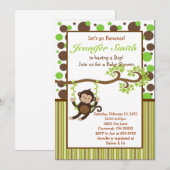 Dschungel-Affe-Babyparty-Einladung Einladung (Vorne/Hinten)