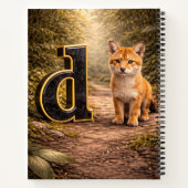 Dschungel Alphabet Buchstabe D Dingo Bildungsheft Notizblock (Rückseite)