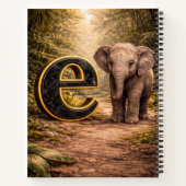 Dschungel Alphabet Buchstabe E Elefant Bildungsnot Notizblock (Rückseite)