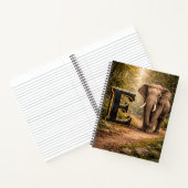 Dschungel Alphabet Buchstabe E Elefant Bildungsnot Notizblock (Innenseite)