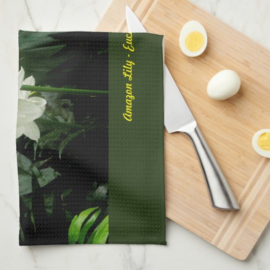 Dschungel-Amazonas-Lilie - Eucharis Amazonica Geschirrtuch (Viertel Falte)