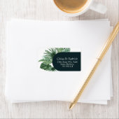 Dschungel-Aquarell-Boho-Design Adressaufkleber (Insitu)