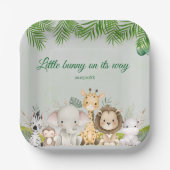 Dschungel Baby Dusche tropische Einladung Pappteller (Vorderseite)
