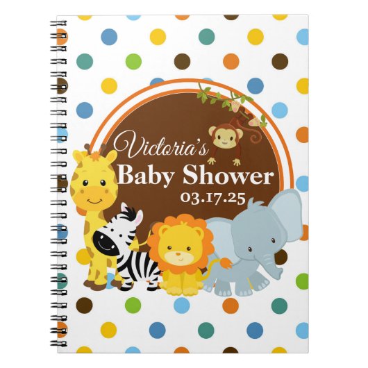 Dschungel-Baby-Duschen-Zickzack kundenspezifisches Notizblock (Vorderseite)