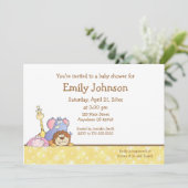 Dschungel-Baby-Entwurf Einladung (Stehend Vorderseite)