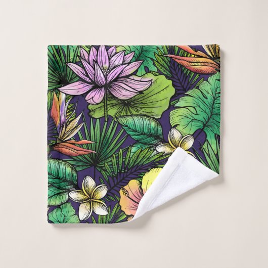 Dschungel Badhandtuch Set (Waschlappen)