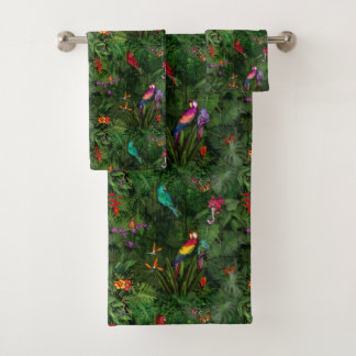 Dschungel 🌺 🌴 🦜 badhandtuch set