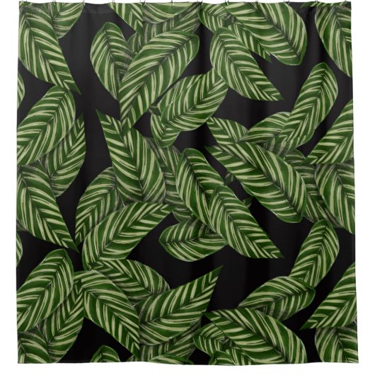 Dschungel-Blätter Duschvorhang (Vorderseite)