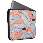 Dschungel-Blätter Nahtlose tropische Muster Laptopschutzhülle (Vorne Rechts)