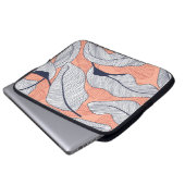 Dschungel-Blätter Nahtlose tropische Muster Laptopschutzhülle (Vorne Knopf)