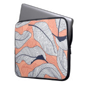 Dschungel-Blätter Nahtlose tropische Muster Laptopschutzhülle (Vorderseite Links)