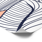 Dschungel-Blätter Nahtlose tropische Muster Poster (Ecke)