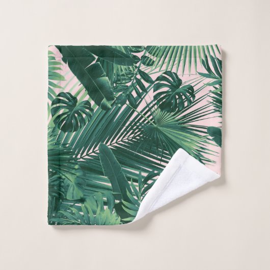 Dschungel Blätter Siesta #1 Badhandtuch Set (Waschlappen)