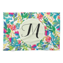 Dschungel-Blume Floral Fine Monogramm