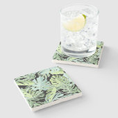 Dschungel-Blumenmuster 2 Steinuntersetzer (Seitenansicht)