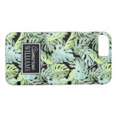Dschungel-Blumenmuster | addieren Ihren Namen Case-Mate iPhone Hülle (Rückseite (Horizontal))