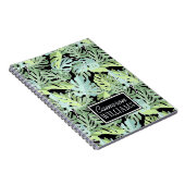 Dschungel-Blumenmuster | addieren Ihren Namen Notizblock (Rechte Seite)