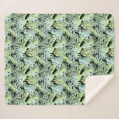 Dschungel-Blumenmuster Sherpadecke (Vorderseite (Horizontal))