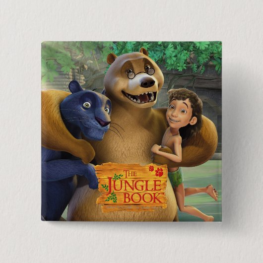 Dschungel-Buch-Gruppe schoss 1 Button (Vorderseite)