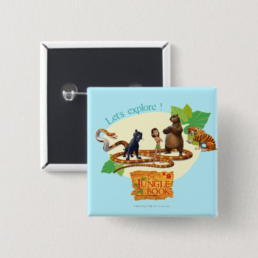 Dschungel-Buch-Gruppe schoss 4 Button (Vorne & Hinten)