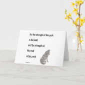 Dschungel-Buch-Stärke des Wolf-Zitat-Druckes Karte (Gelbe Blume)