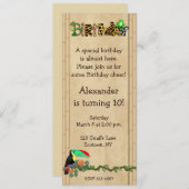 Dschungel-Druck-Frosch-Geburtstags-Party Einladung (Vorne/Hinten)