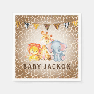 Dschungel-Elefant-Babyparty-Servietten Serviette