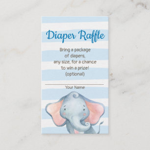 Dschungel-Elefant-Babyparty-Windelraffle-Karte Begleitkarte