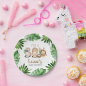 Dschungel Es ist eine junge Babydusche Papierplatt Pappteller (Party)