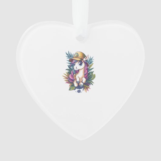 Dschungel-Explorer-Einhorn (1) Ornament (Vorderseite)