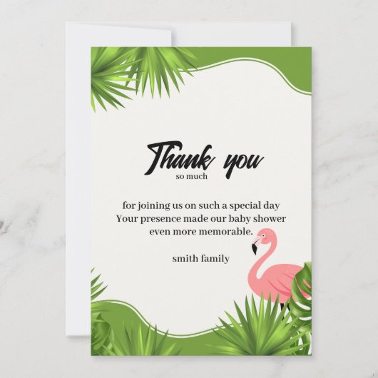 Dschungel flüstern danke einladung (Vorderseite)