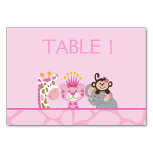 Dschungel & Freunde - CustomizedTable Card Tischnummer