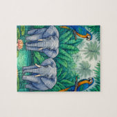 Dschungel-Freunde-Wasserparty-Puzzle Puzzle (Horizontal)