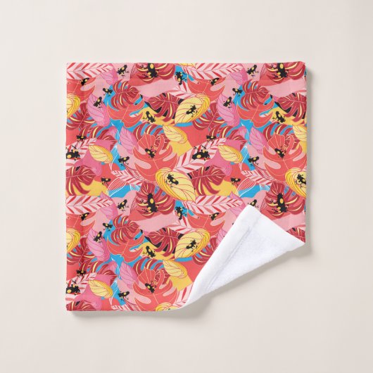 Dschungel-Frösche Badhandtuch Set (Waschlappen)