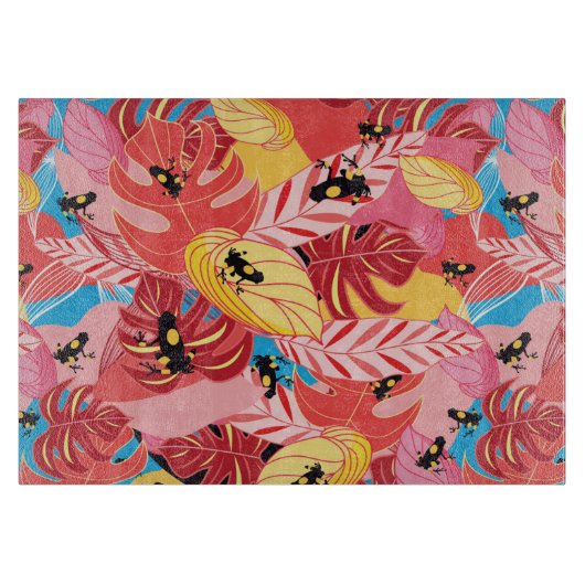 Dschungel-Frösche Schneidebrett (Vorderseite)