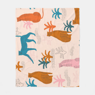 Dschungel Gepard: Funky tropisches Muster. Fleecedecke