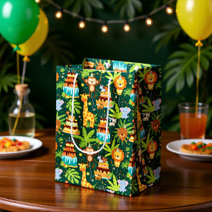 Dschungel-Geschenktasche zum Kindergeburtstag Mittlere Geschenktüte