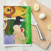 Dschungel-Geschirrtuch Küchentuch (Viertel Falte)