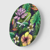Dschungel Große Wanduhr (Winkel)