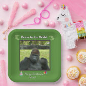Dschungel-Grün-Gorilla-Feier Pappteller (Party)