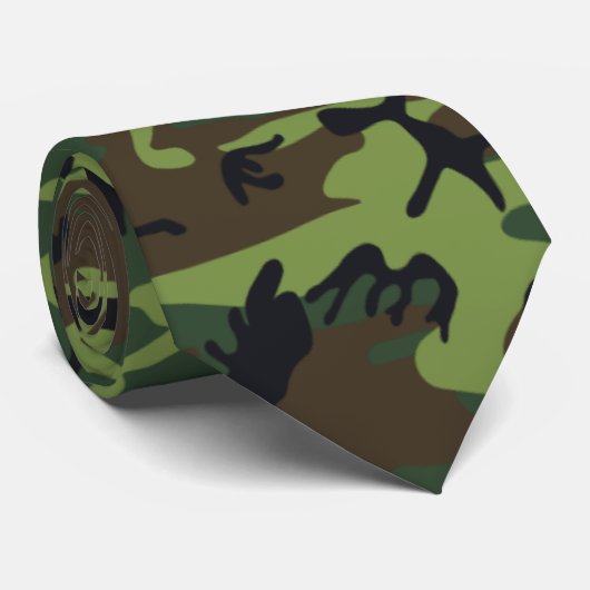 Dschungel-grüne Camouflage Krawatte (Gerollt)