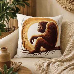 Dschungel-Harmonie: Orang-Utan-inspiriert Kissen