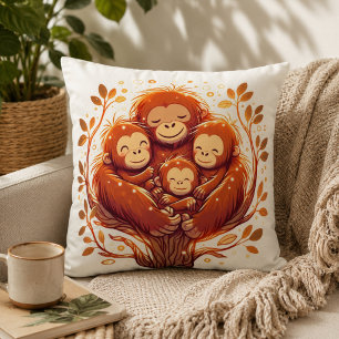 Dschungel-Harmonie: Orang-Utan-inspiriert Kissen